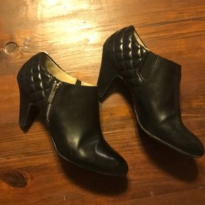 Black heeled booties